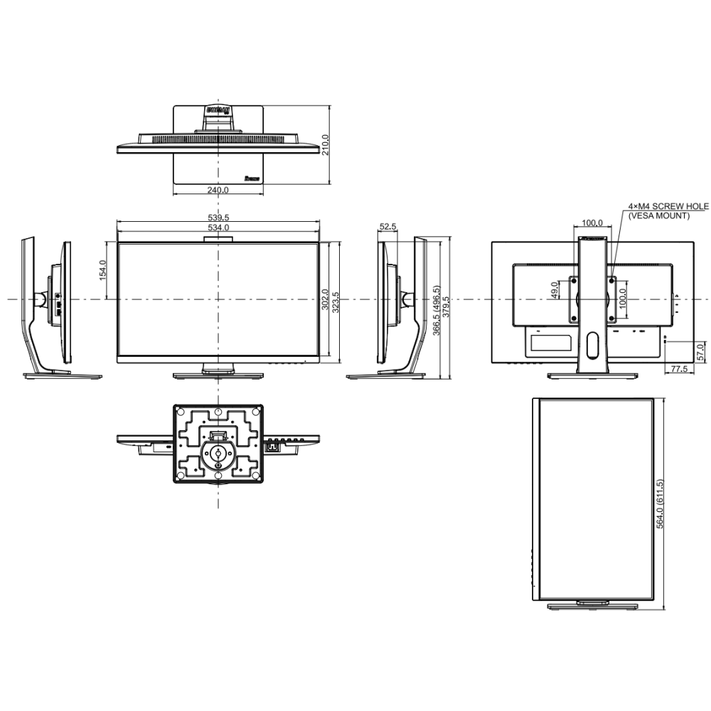 Монитор Iiyama 24" ProLite XUB2492HSC-B1