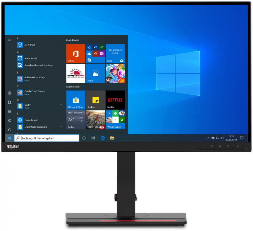 Монитор Lenovo 24" ThinkVision T24h-20 (61F0GAR1EU)