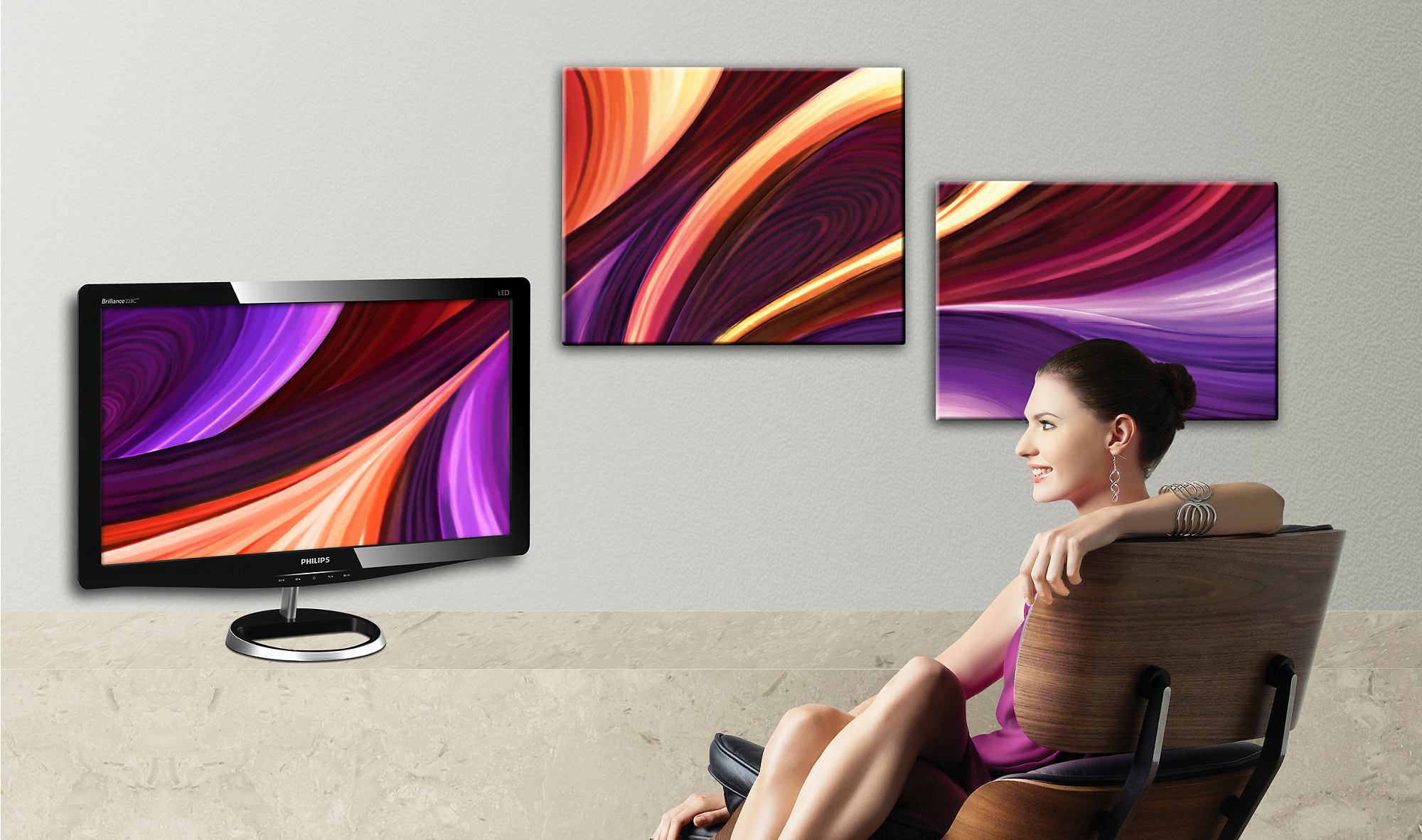 Монитор Philips 22" 228C3LHSB/00