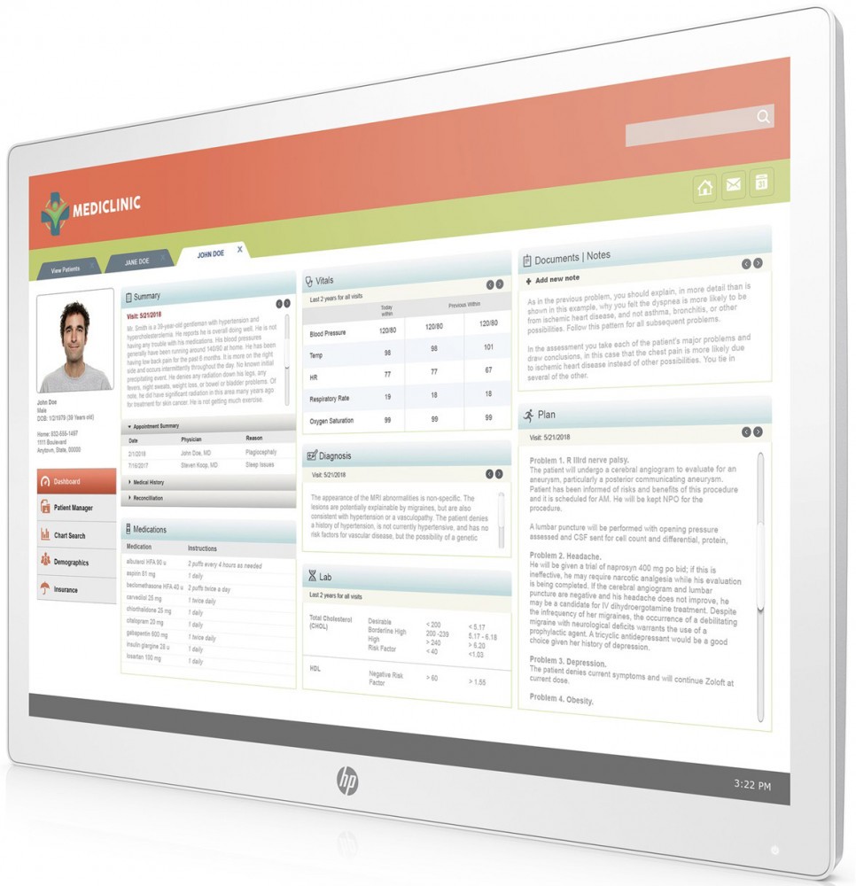 Монитор HP 24" Healthcare Edition HC241 (3ME68AA)