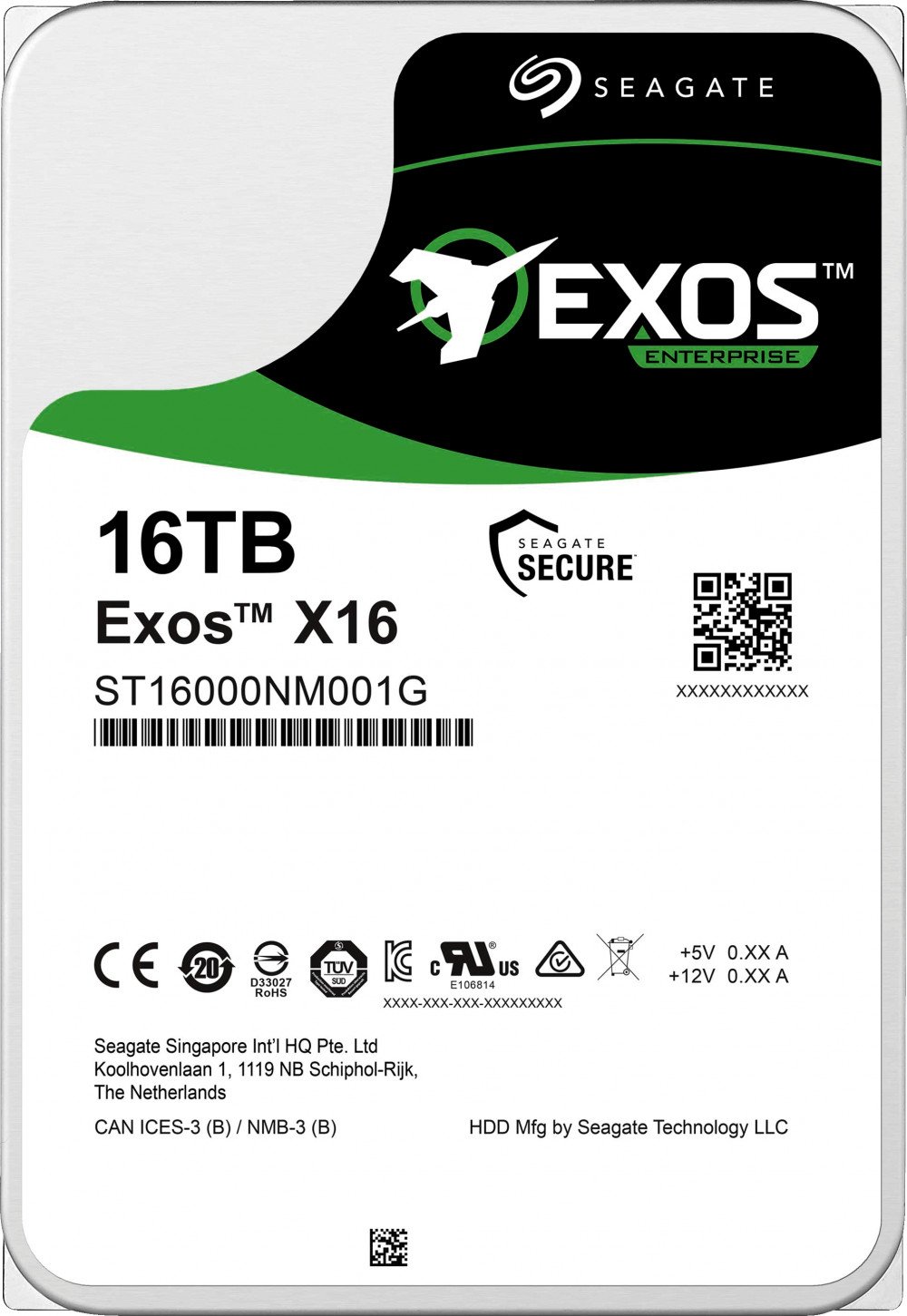 Жесткий диск 16Tb SATA-III Seagate Exos X16 (ST16000NM001G)