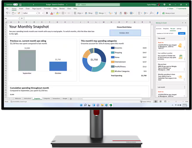Монитор Lenovo 27" ThinkVision P27h-30 (63A1GAR1CB)
