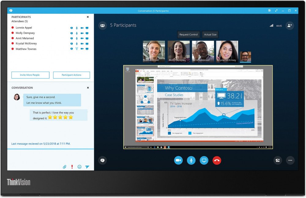 Монитор Lenovo 14" ThinkVision M14 (61DDUAT6EU)