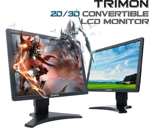 3D монитор  ZALMAN 22" ZM-M220W битый пиксель, нет очков, кабеля пит и D-Sub
