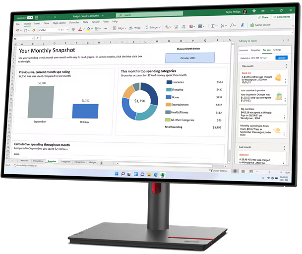 Монитор Lenovo 27" ThinkVision P27h-30 (63A1GAR1CB)