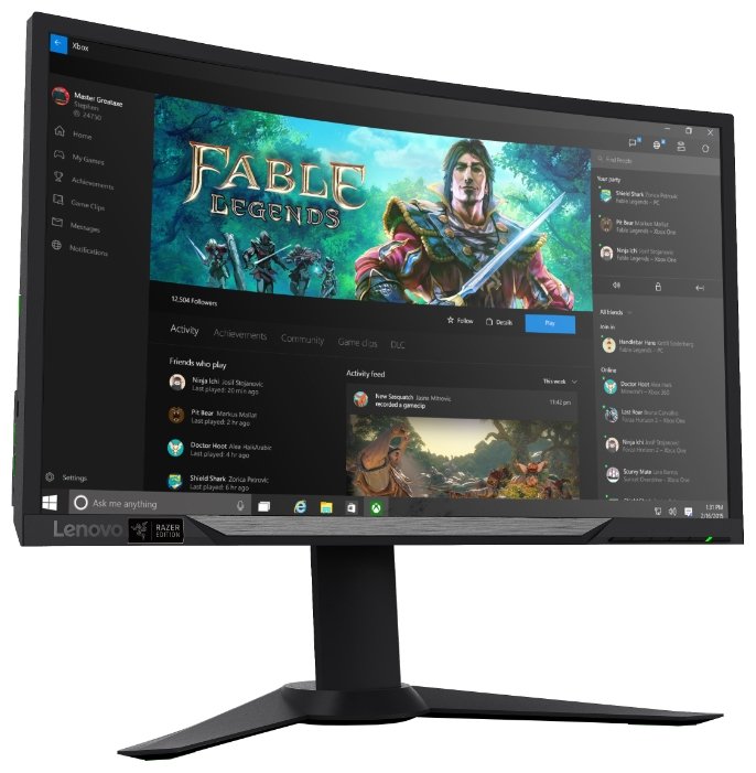 Монитор Lenovo 27" Y27g RE Gaming Curved (65C1GAC1EU)