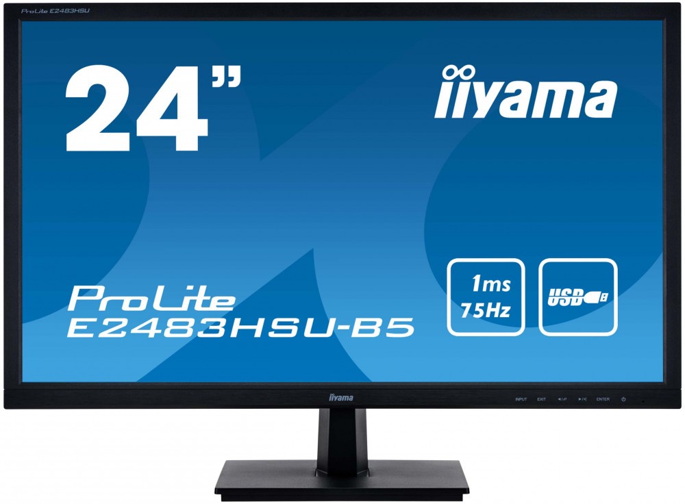 Монитор Iiyama 24" ProLite E2483HSU-B5