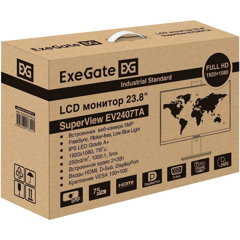 Монитор ExeGate 24" SuperView EV2407TA