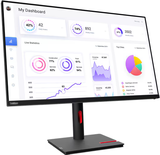 Монитор Lenovo 32" ThinkVision T32P-30 (63D2GAS1CB)