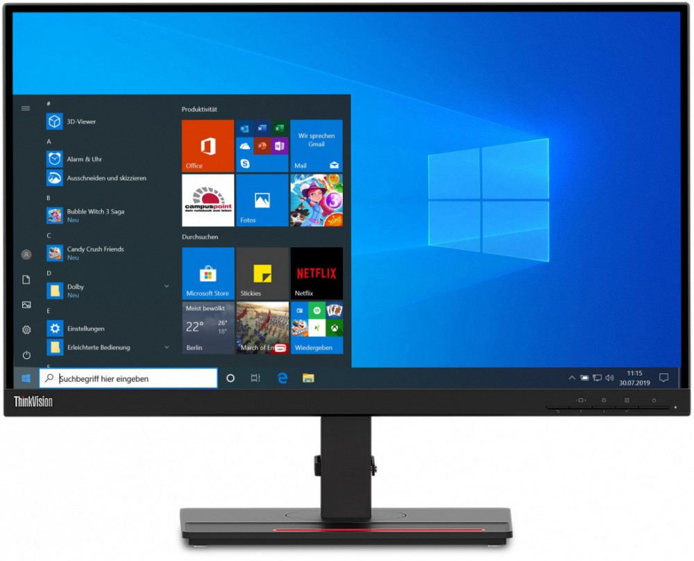 Монитор Lenovo 24" ThinkVision T24h-20 (61F0GAR1EU)