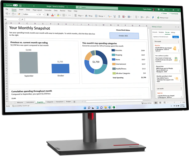 Монитор Lenovo 27" ThinkVision P27q-30 (63A2GAT1UK)
