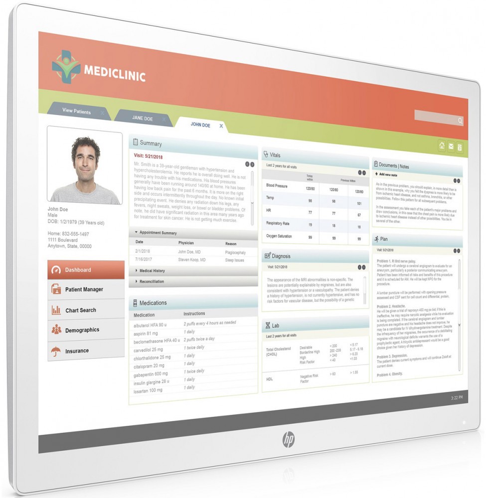 Монитор HP 24" Healthcare Edition HC241 (3ME68AA)