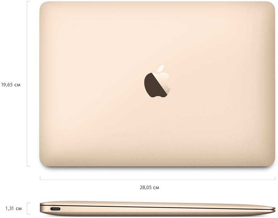 Ноутбук Apple MacBook 12 Gold (MNYK2RU/A)