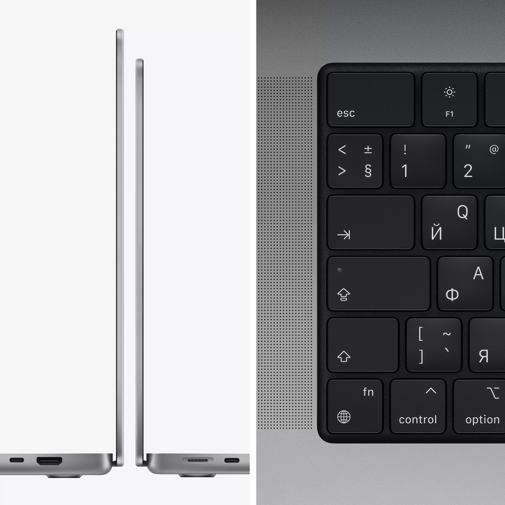 Ноутбук Apple MacBook Pro 16 Space Gray (M1 Pro, 2021) (Z14V0008J)