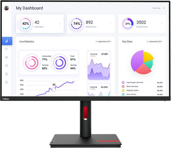 Монитор Lenovo 32" ThinkVision T32P-30 (63D2GAS1CB)