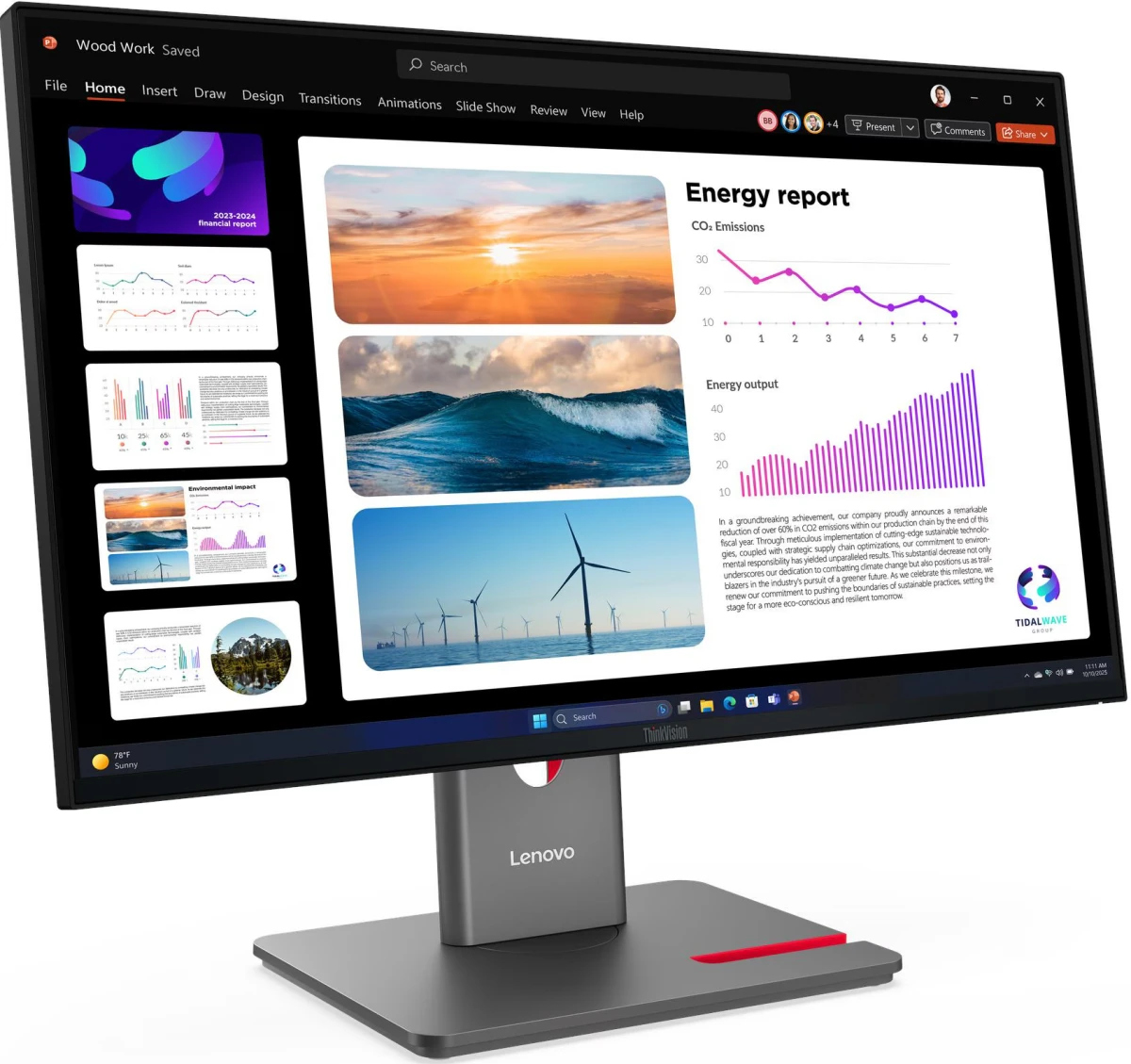 Монитор Lenovo 24" ThinkVision P24Q-40 (64B2GAT1UK)