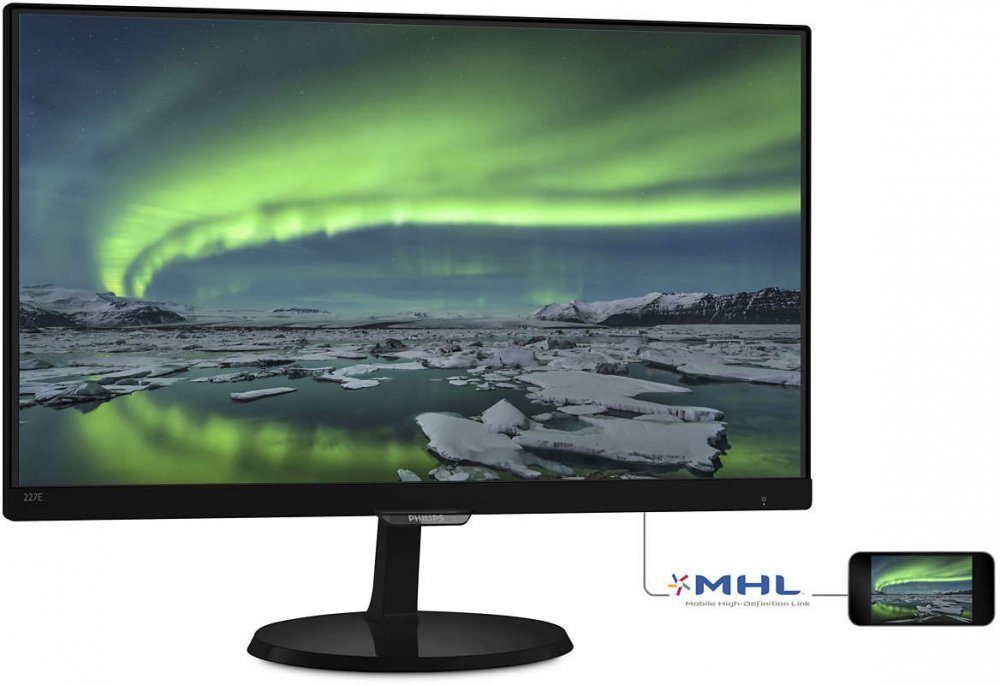 Монитор Philips 22" 227E7QDSB