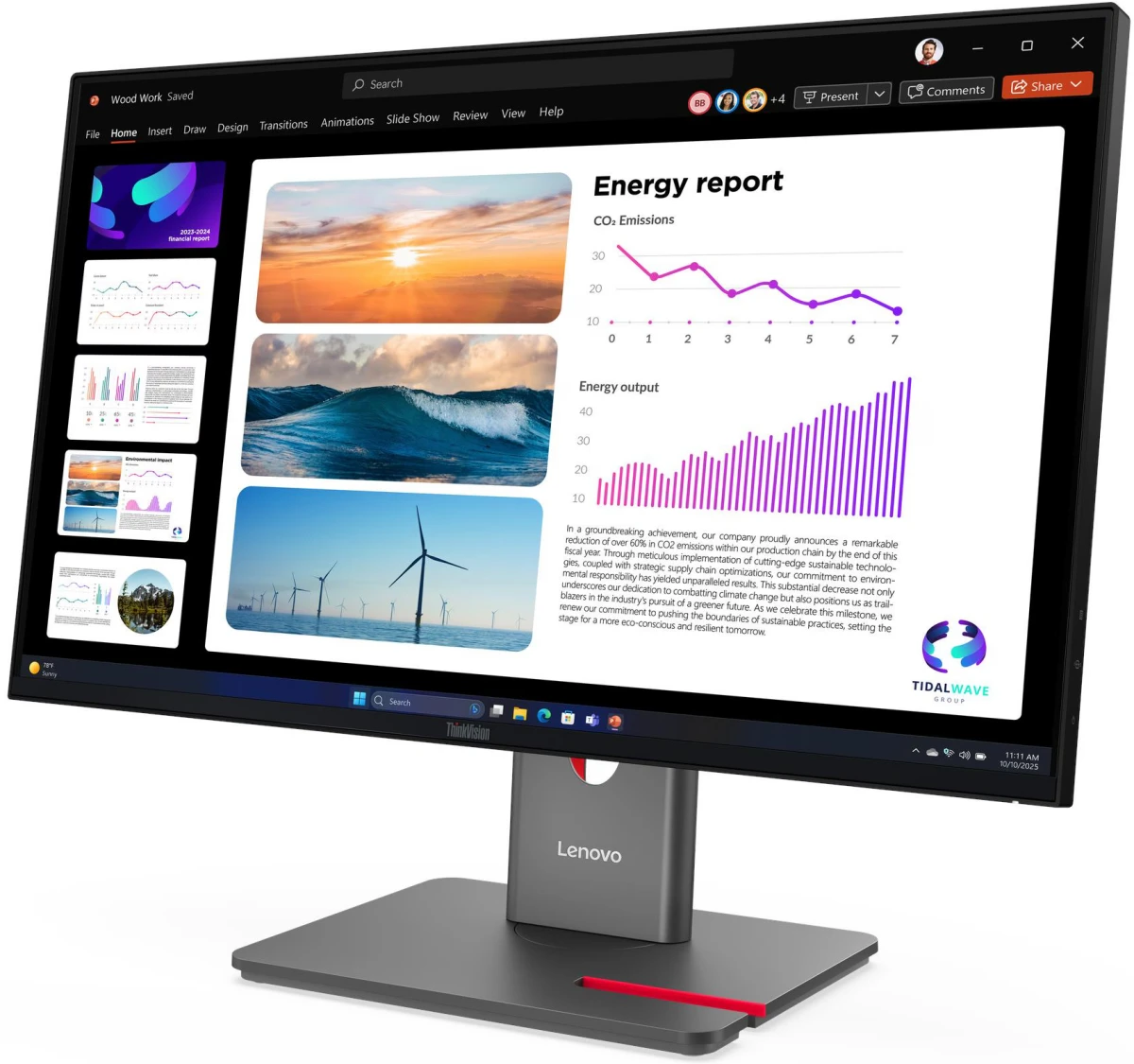 Монитор Lenovo 24" ThinkVision P24Q-40 (64B2GAT1UK)