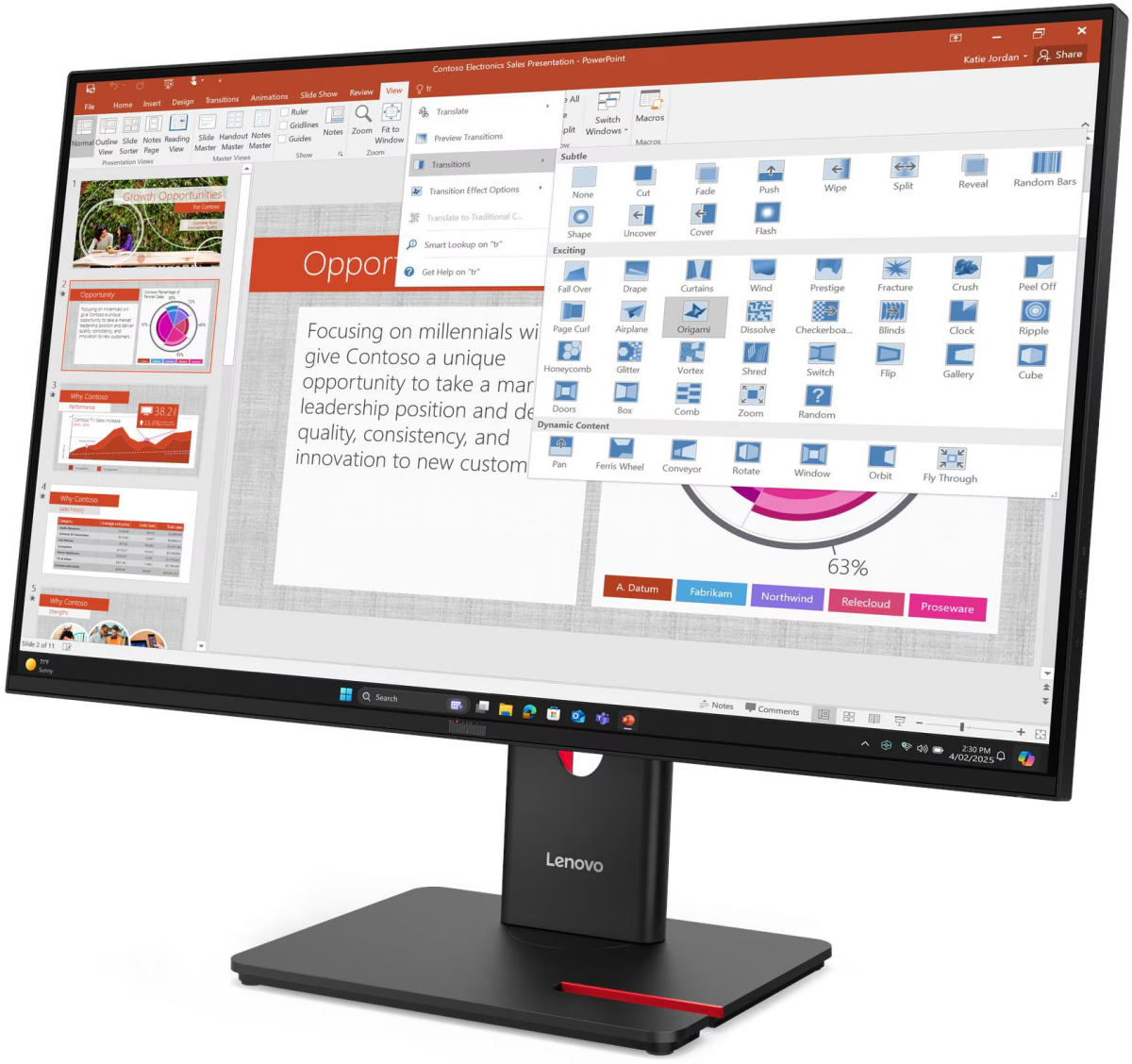 Монитор Lenovo 27" ThinkVision T27-40 (64A5MAR6CB)