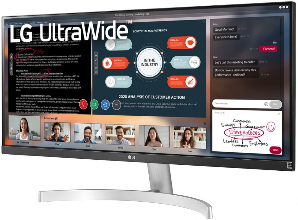 Монитор LG 29" 29WN600-W