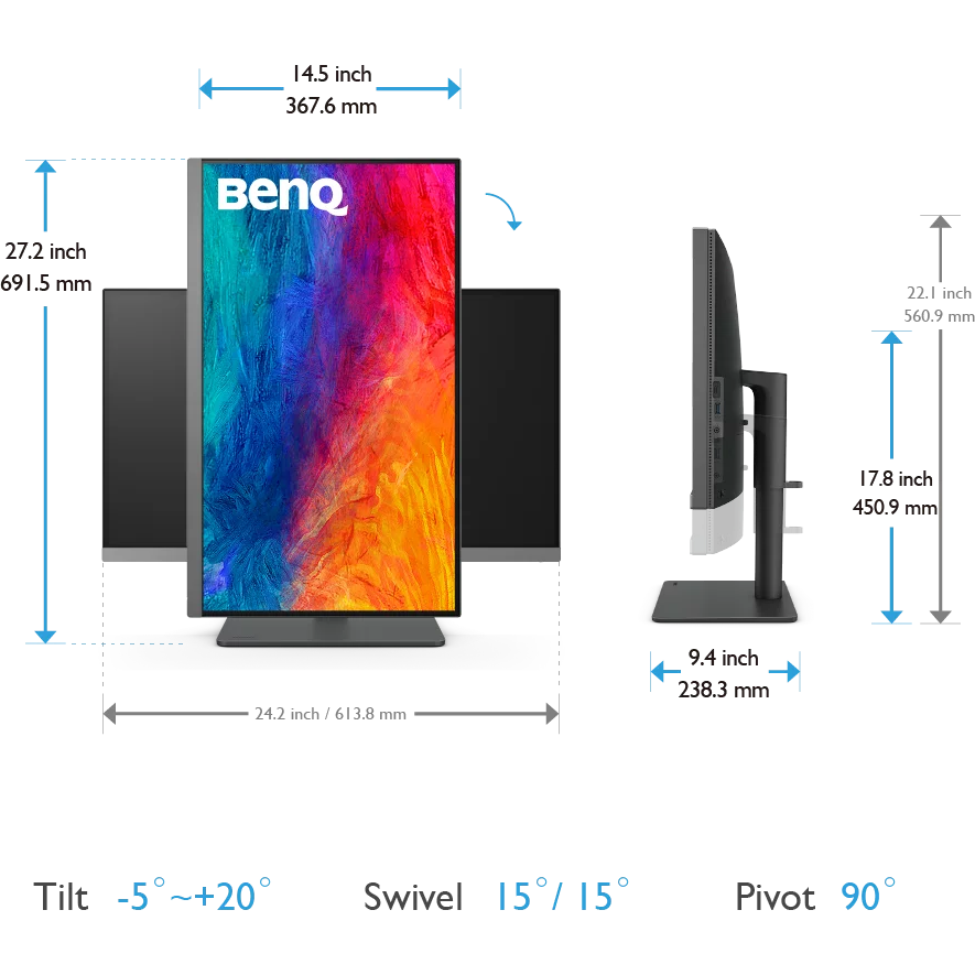 Монитор BenQ 27" PD2706U Grey