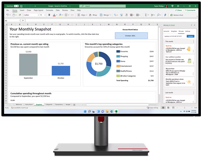 Монитор Lenovo 27" ThinkVision P27q-30 (63A2GAT1UK)
