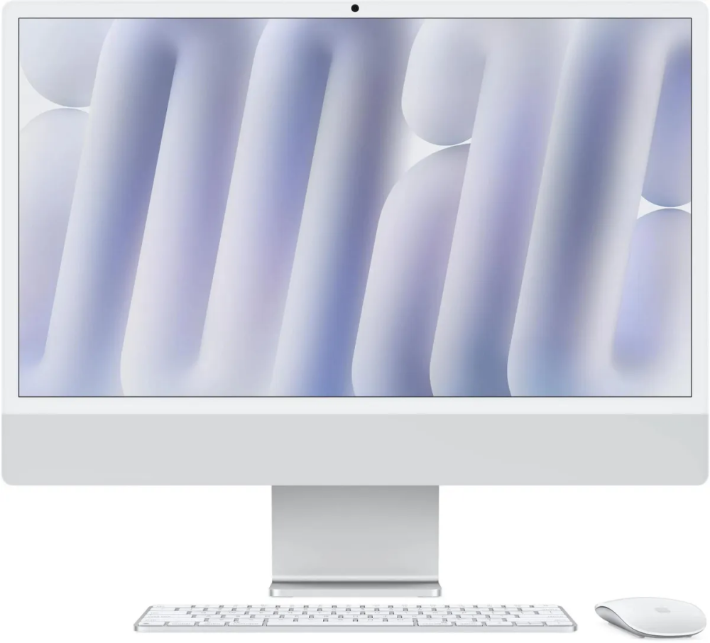 Моноблок Apple iMac 24 Silver (M4, 2024, Four ports) Nano-texture Glass (MD3H4)