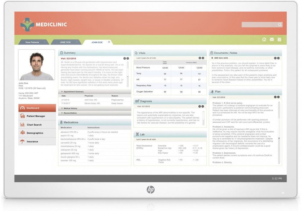 Монитор HP 24" Healthcare Edition HC241 (3ME68AA)