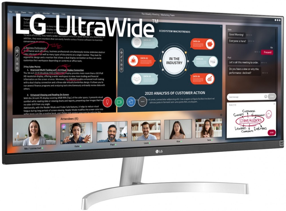Монитор LG 29" 29WN600-W