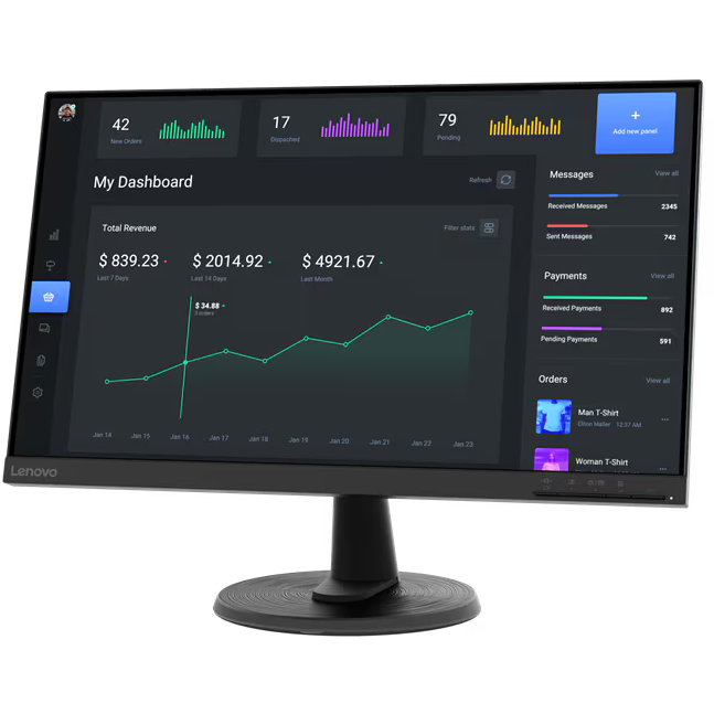 Монитор Lenovo 24" ThinkVision C24-40 (63DCKAT6UK)