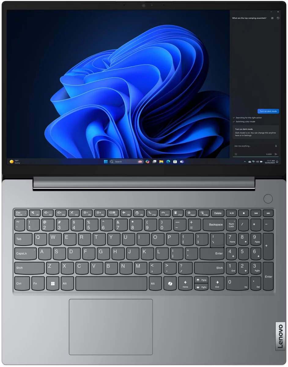 Ноутбук Lenovo V15 G5 IRL Luna Grey (83HF00EMIG)