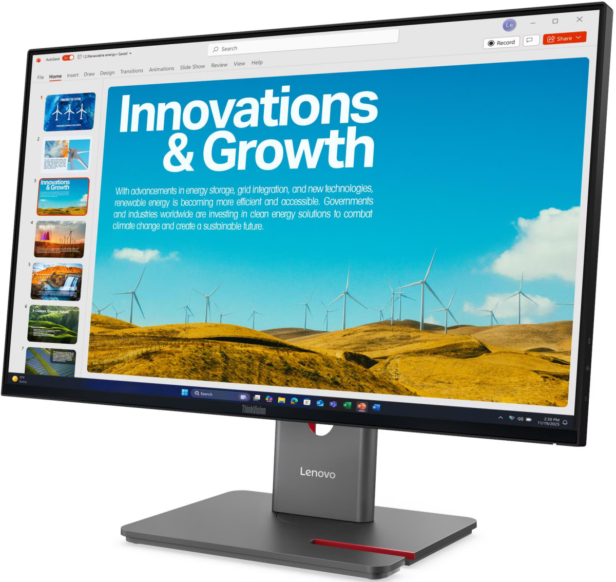 Монитор Lenovo 24" ThinkVision P24QD-40 (64B1GAR1CB)